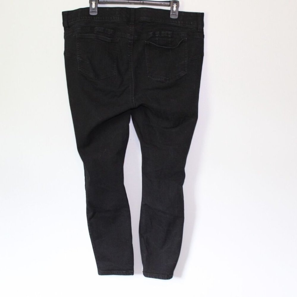 Torrid Bombshell Stretch Skinny Jeans Black Distressed Plus Size 20 Short H13228 - Picture 7 of 12